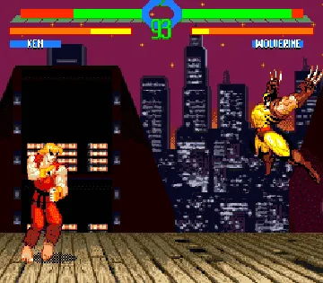 X-Men vs. Street Fighter (World) (Unl) (Pirate) screen shot game playing